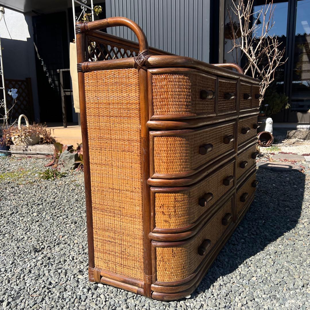 蝶子です。昭和レトロ エスニック アジアン 籐家具 ラタン 古民具 古道具