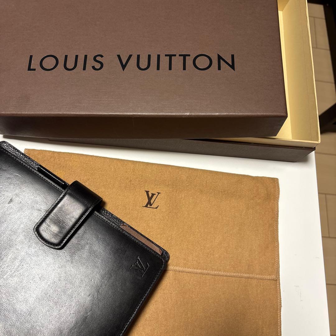 Louis Vuitton ブラック レザー ノート ノマド