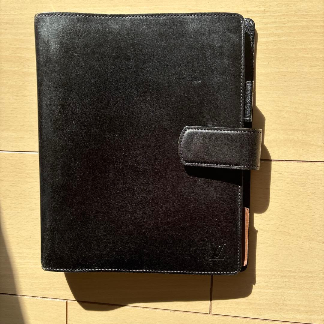 Louis Vuitton ブラック レザー ノート ノマド