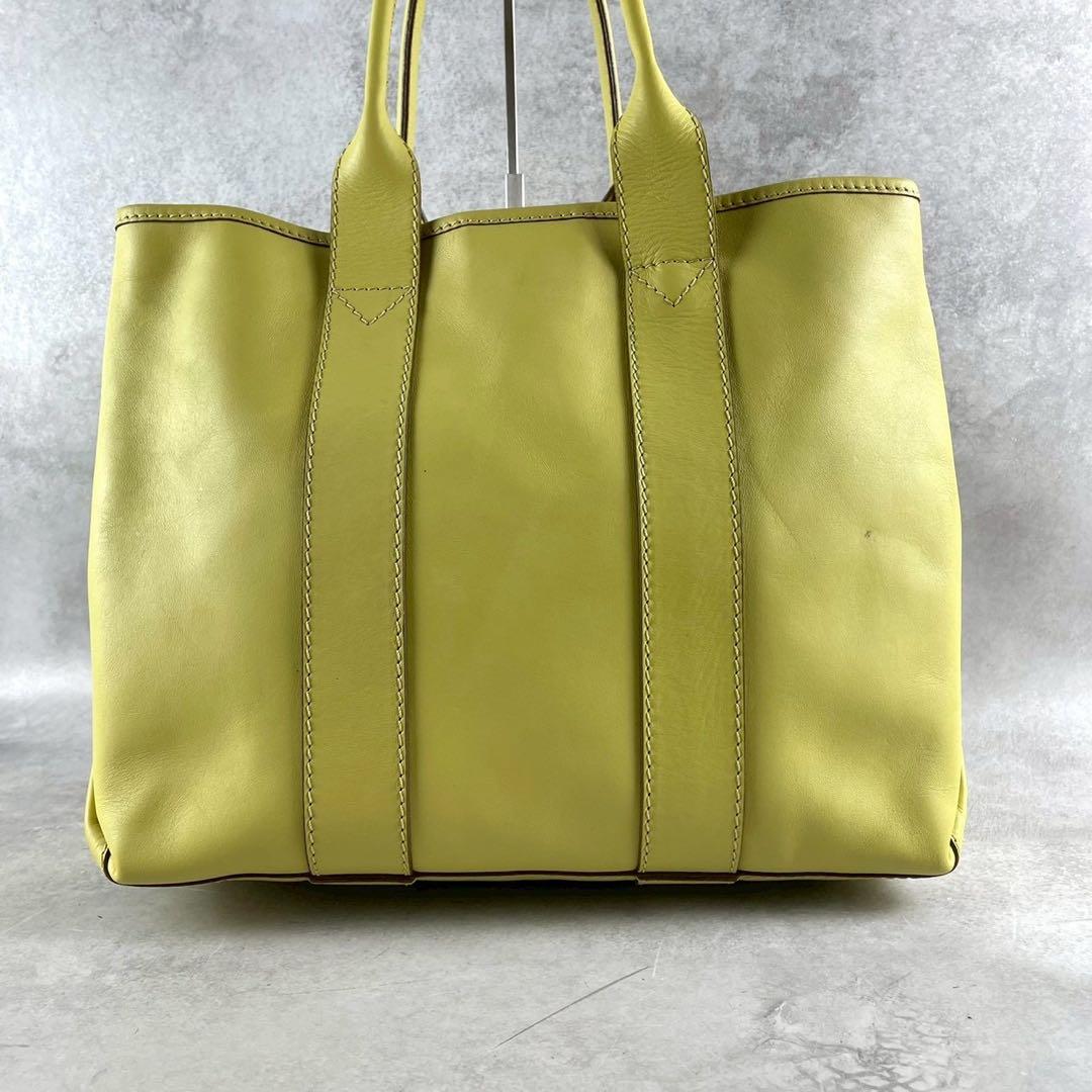 高級　MaxMara マックスマーラ　トートバッグ　C631 イエロー　レザー