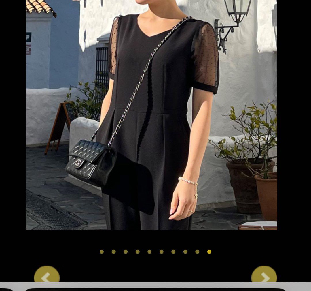 【未使用】JENNE ドットチュール オールインワン ブラック　Ｍ