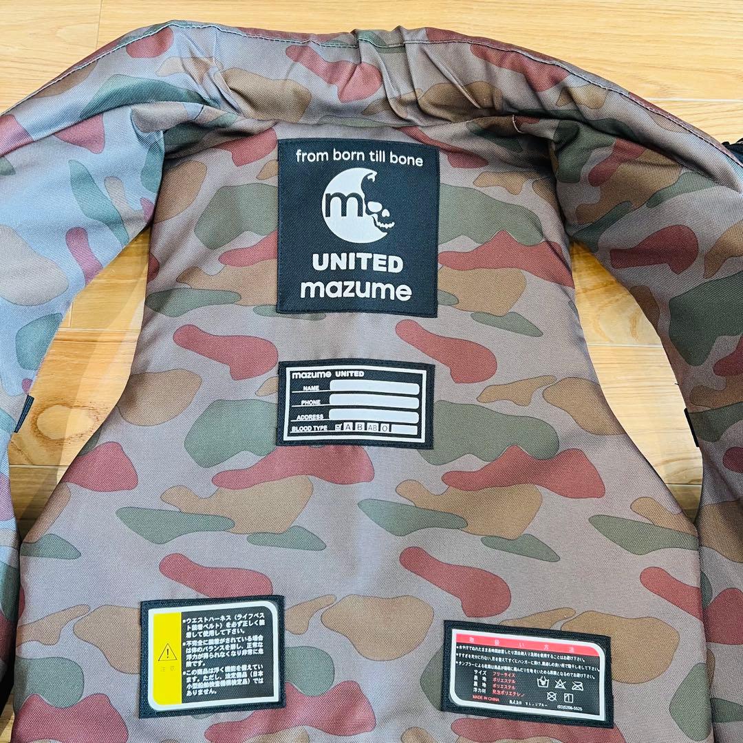 mazume マヅメ　フィッシングベスト　ライフジャケット　ベスト　迷彩　美品