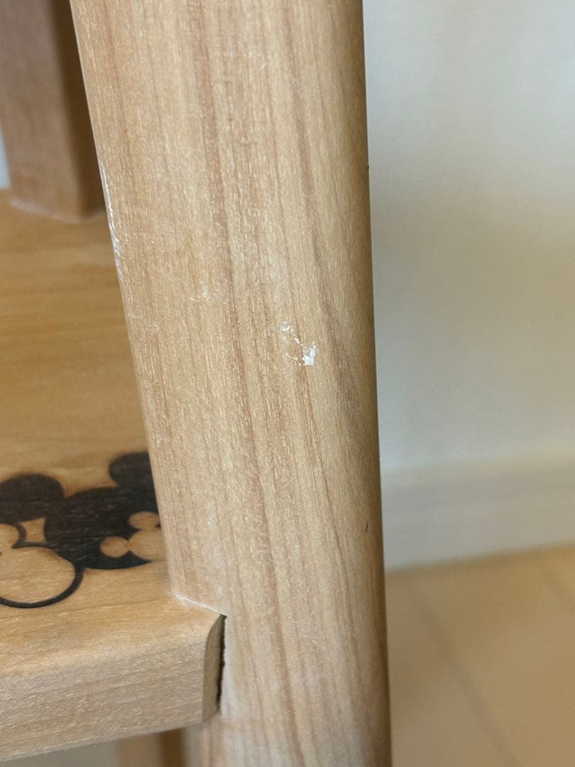 ディズニー/ミッキー/スツール/家具/椅子/木製/ナチュラル/雑貨/花台/飾り台