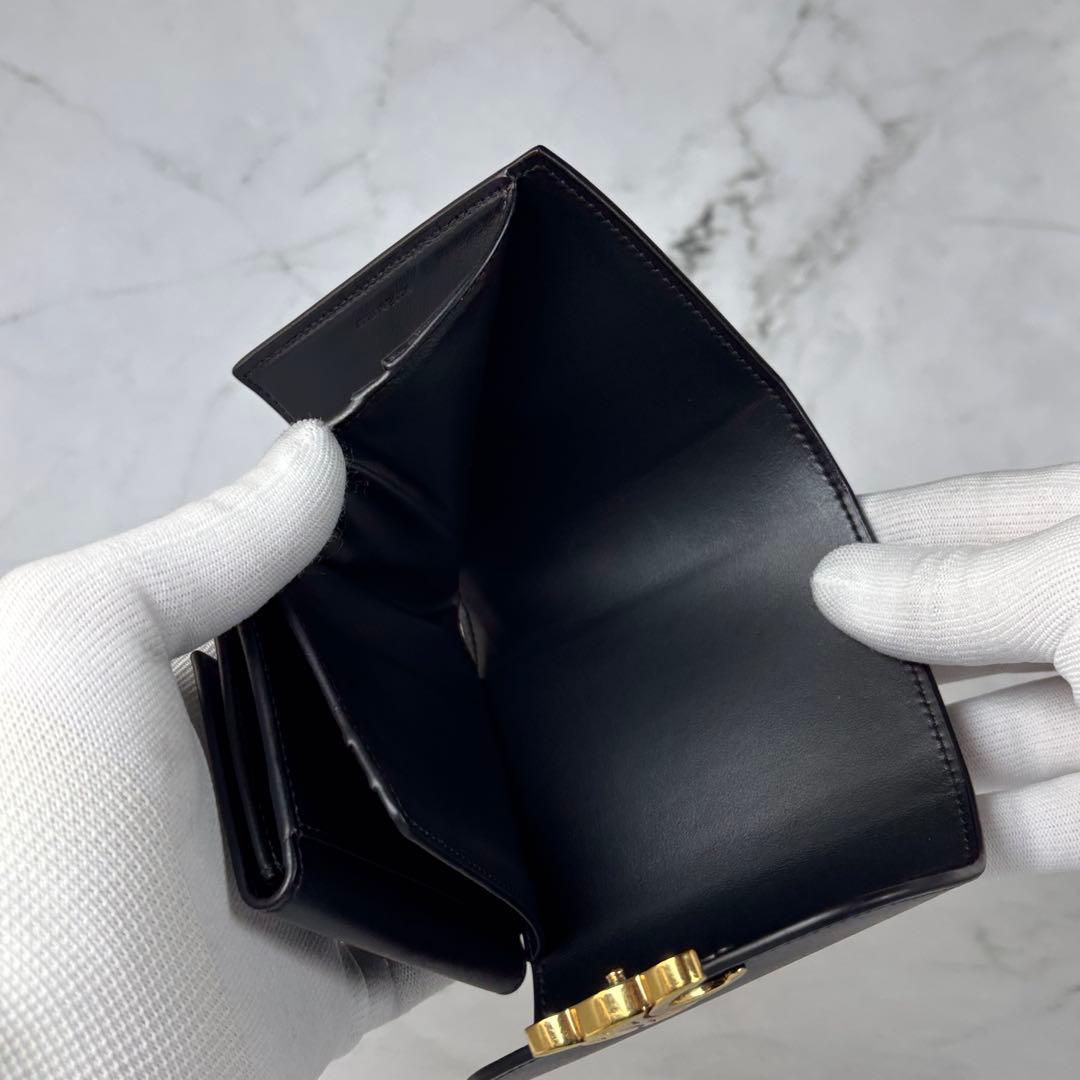 CELINE セリーヌ　トリオンフ　カーフスキン　三つ折り　財布　ミニ財布