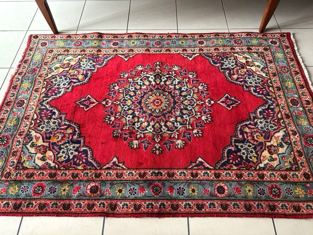 152×99 ヴィンテージラグ　手織ラグ