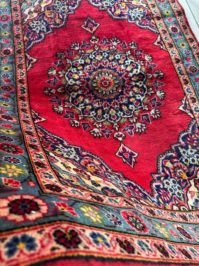 152×99 ヴィンテージラグ　手織ラグ