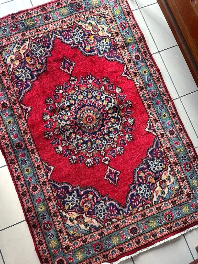 152×99 ヴィンテージラグ　手織ラグ