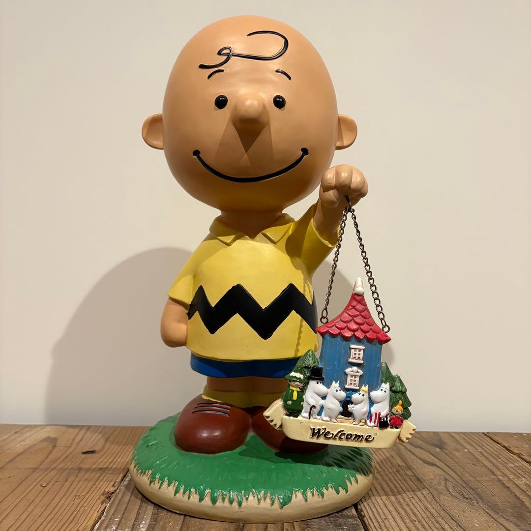 PEANUTS チャーリー・ブラウン 置物 ガーデンオブジェ