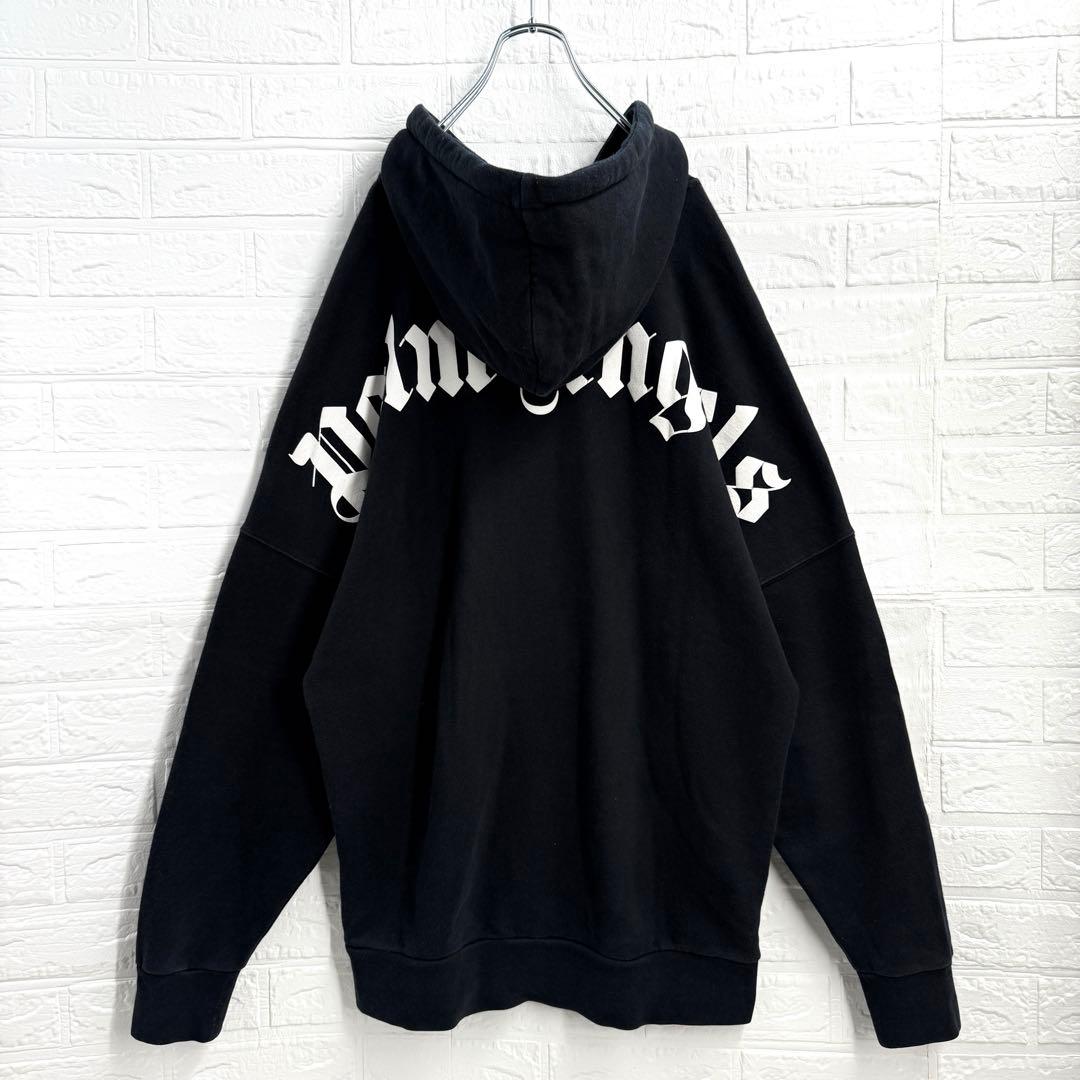【超人気モデル】パームエンジェルス バックアーチロゴ オーバーサイズ パーカーM