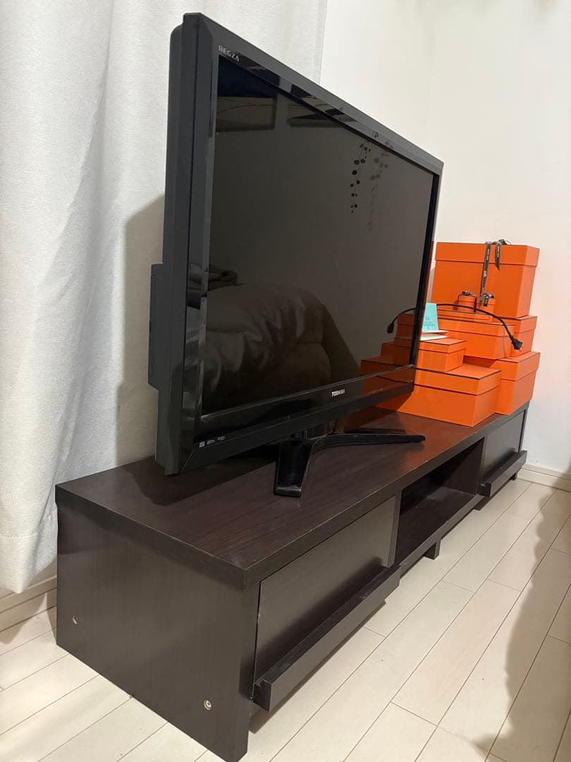 ロータイプテレビボード 140cm ダークブラウン