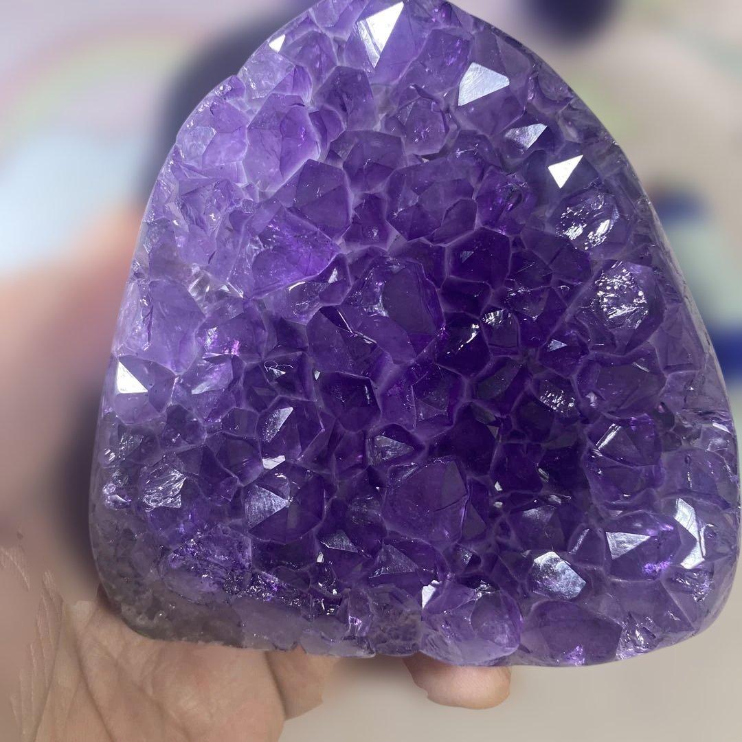 極上ウルグアイ産A A A級アメジストクラスター幸運水晶絶品超濃い濃い超美しい