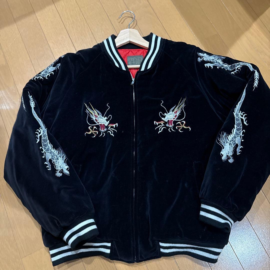 ゆう　TDR スカジャン　別珍　vintage ベロア生地