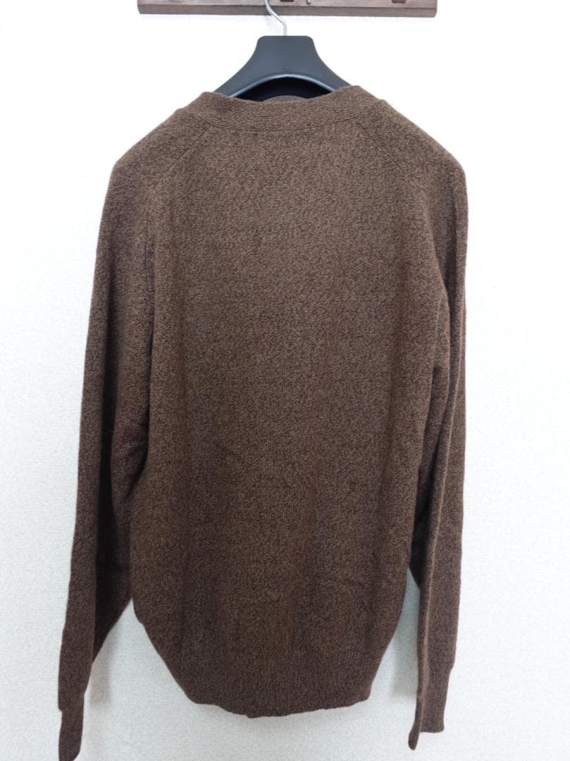 新品☆タグ付　カシミヤ１００％　メンズカーディガン　M　BOB GALET　茶