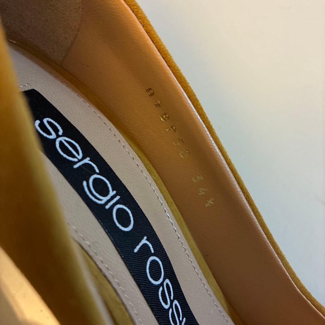 セルジオロッシ　sr1 メタルプレート　パンプス　ハイヒール　靴　定番　スエード