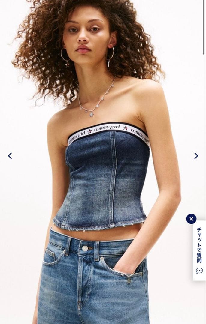 新品未使用  jeans  Girl デニムチューブトップ