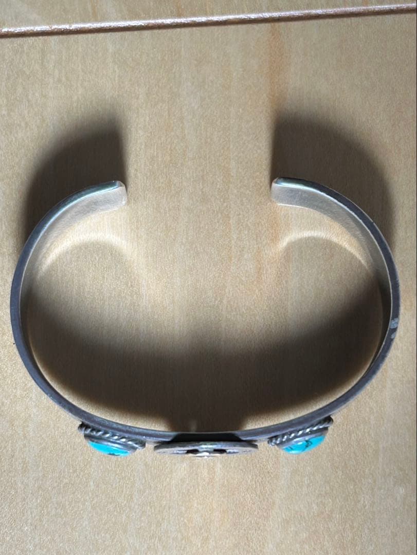 ゴローズ　オールド　Wターコイズホイールブレス スタンプ2羽　M