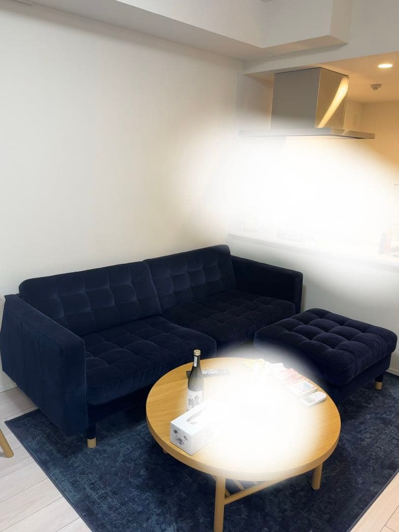 「港区引取り」IKEA ソファ　LANDSKRONA3人掛けソファ+オットマン