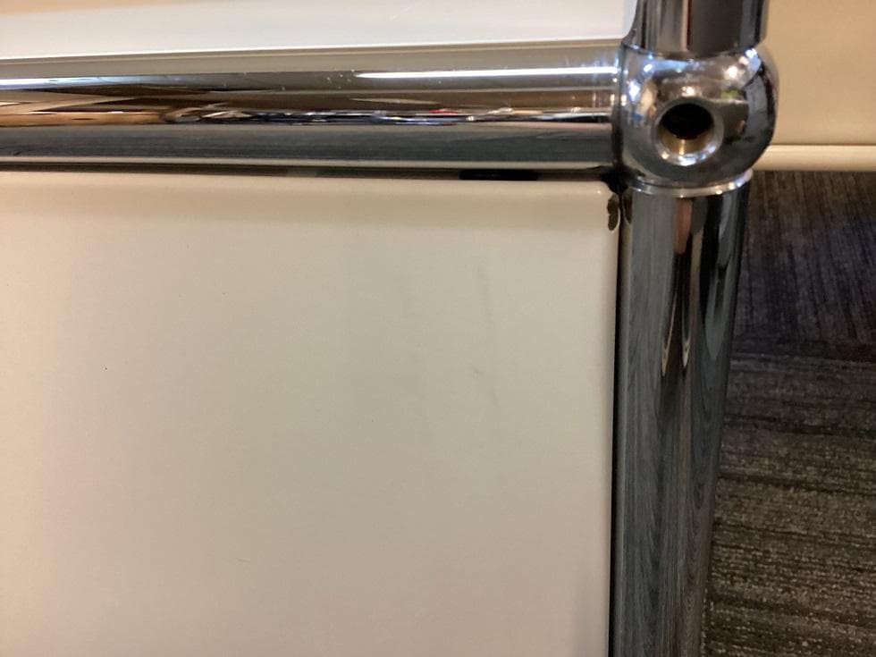 USMハラー ４段 オープンキャビネット シェルフ ピュアホワイト　引き出し