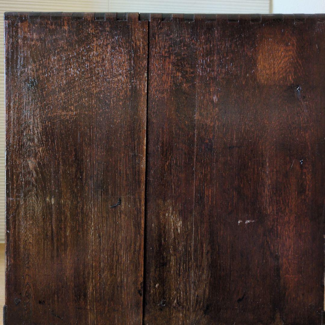 昭和レトロ　小引き出し　日本製 4段 木製小物収納 ダークブラウン