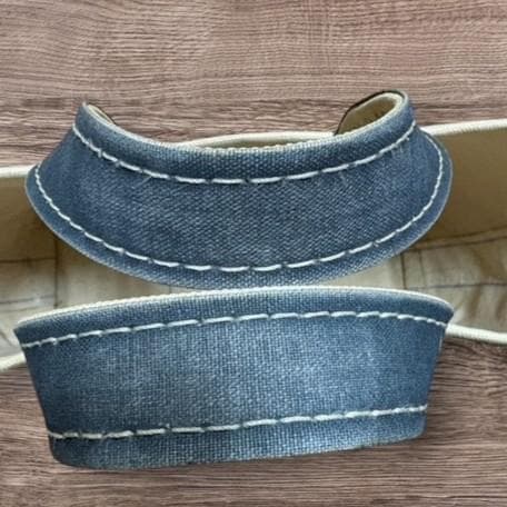 80s 2色ギザタグ エルエルビーン トートバッグ LLBEAN 紺　M 古着