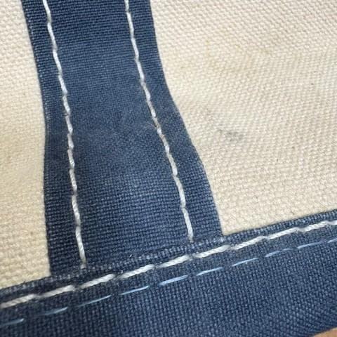 80s 2色ギザタグ エルエルビーン トートバッグ LLBEAN 紺　M 古着