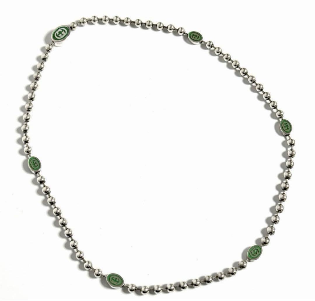 gucci ボールチェーンネックレス　シルバー925