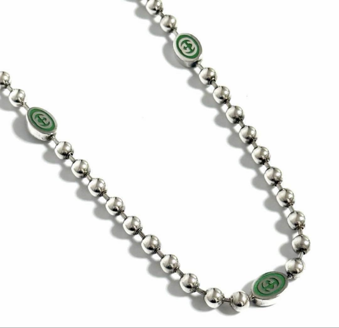 gucci ボールチェーンネックレス　シルバー925