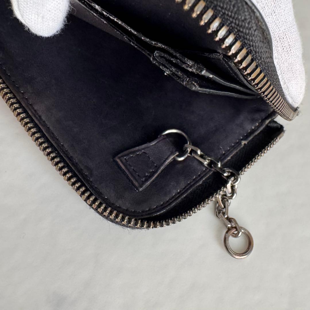 ベルルッティ カリグラフィ コンパクトウォレット レザー ブラウン チェーン付