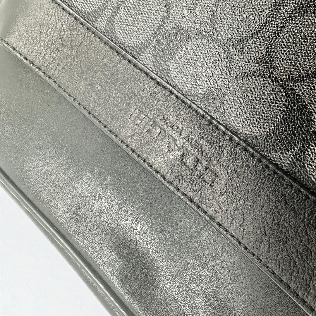 【美品】COACH コーチ シグネチャー フライトバッグ クロスボディ 斜め掛け