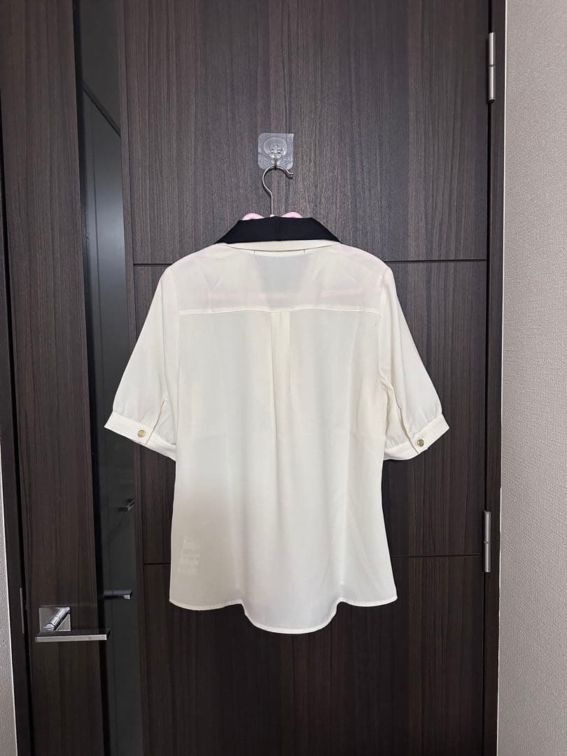 ロゴラインスカーフ付き5分袖シャツ/an another angelus