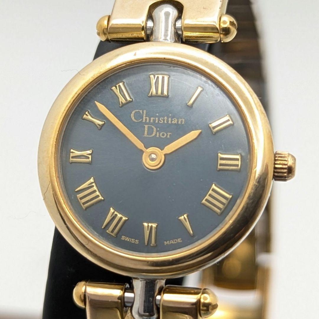 【新品電池交換済】Christian Dior ネイビー文字盤 腕時計
