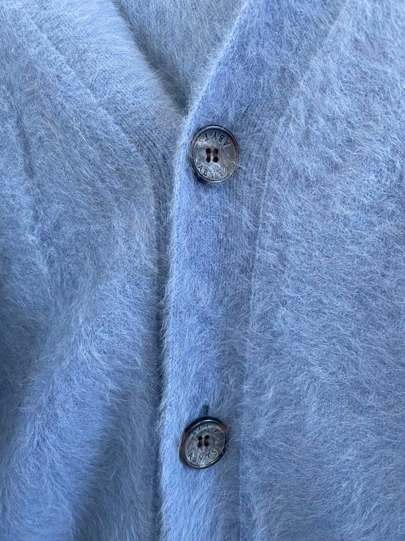 佐藤健 シャギーカーディガン 水色 abyts