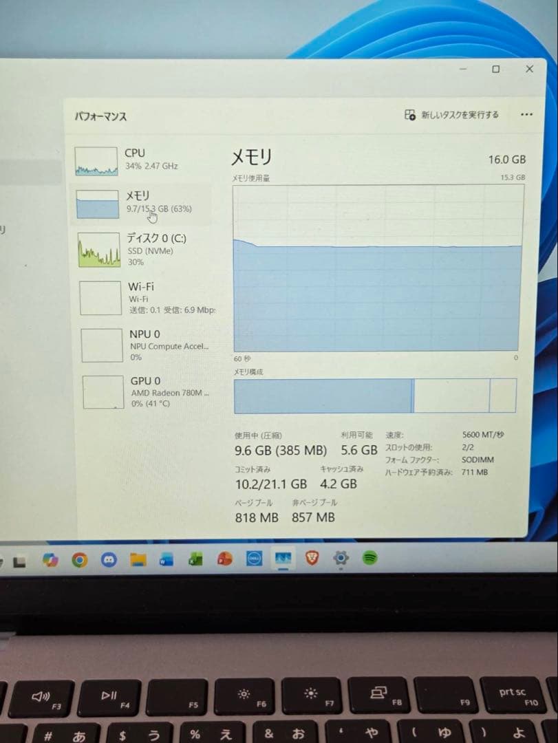 美品 Dell Inspiron 14 5445 Ryzen7 16GB 1TB