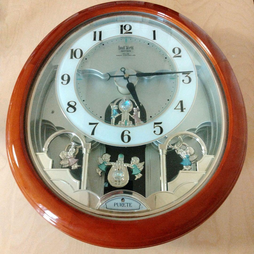 ✦希少✦RHYTHM　からくり時計　掛時計 　スモールワールド　4MY623RB