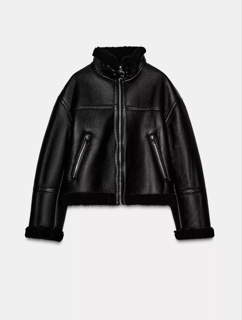 ☺︎⭐︎☺︎⭐︎☺︎⭐︎  ZARA ダブルフェイスフェイクシープスキンジャケット