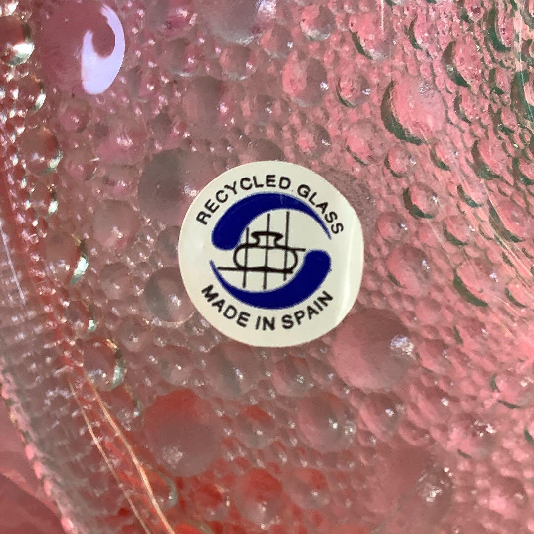 スペイン製　RECYCLED GLASS コンポート　フルーツ盛り皿　花器