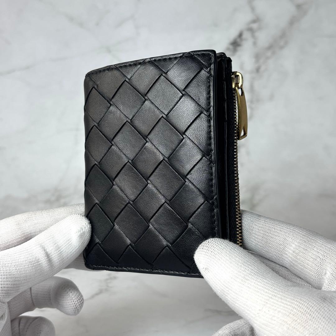 BOTTEGA VENETA 財布 2つ折り イントレチャート 黒