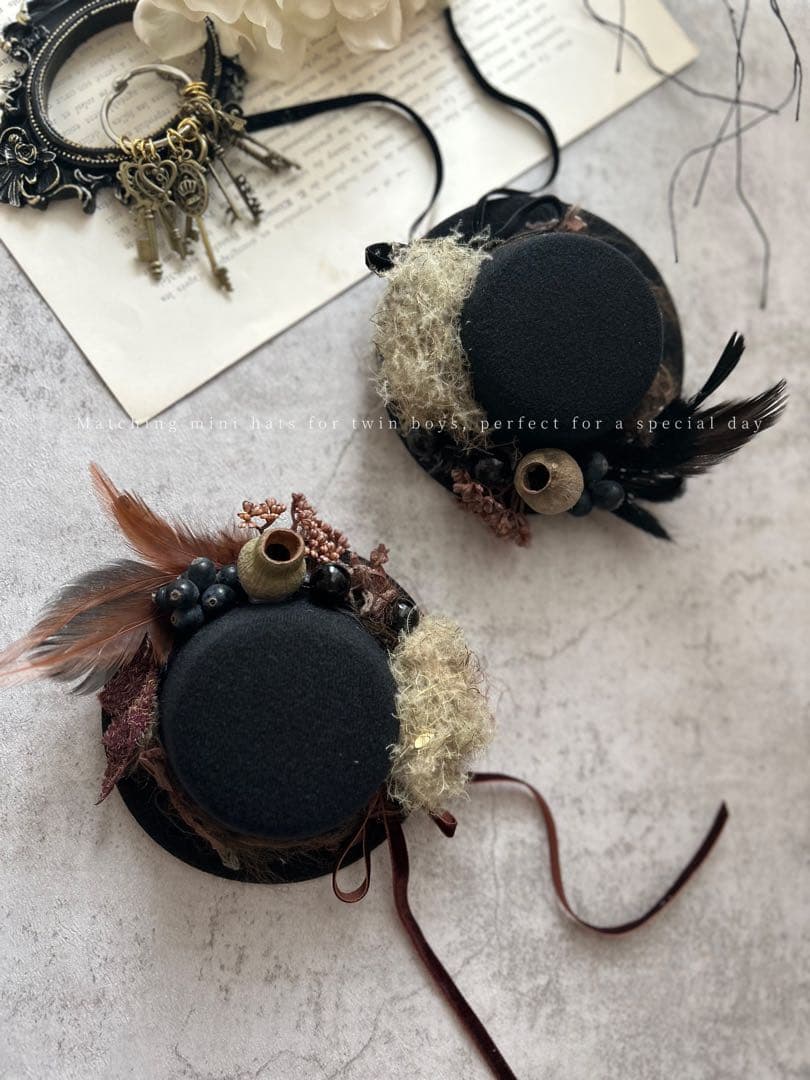 Ｓ様orderページ⭐︎ twin boysミニ帽子 双子　兄弟
