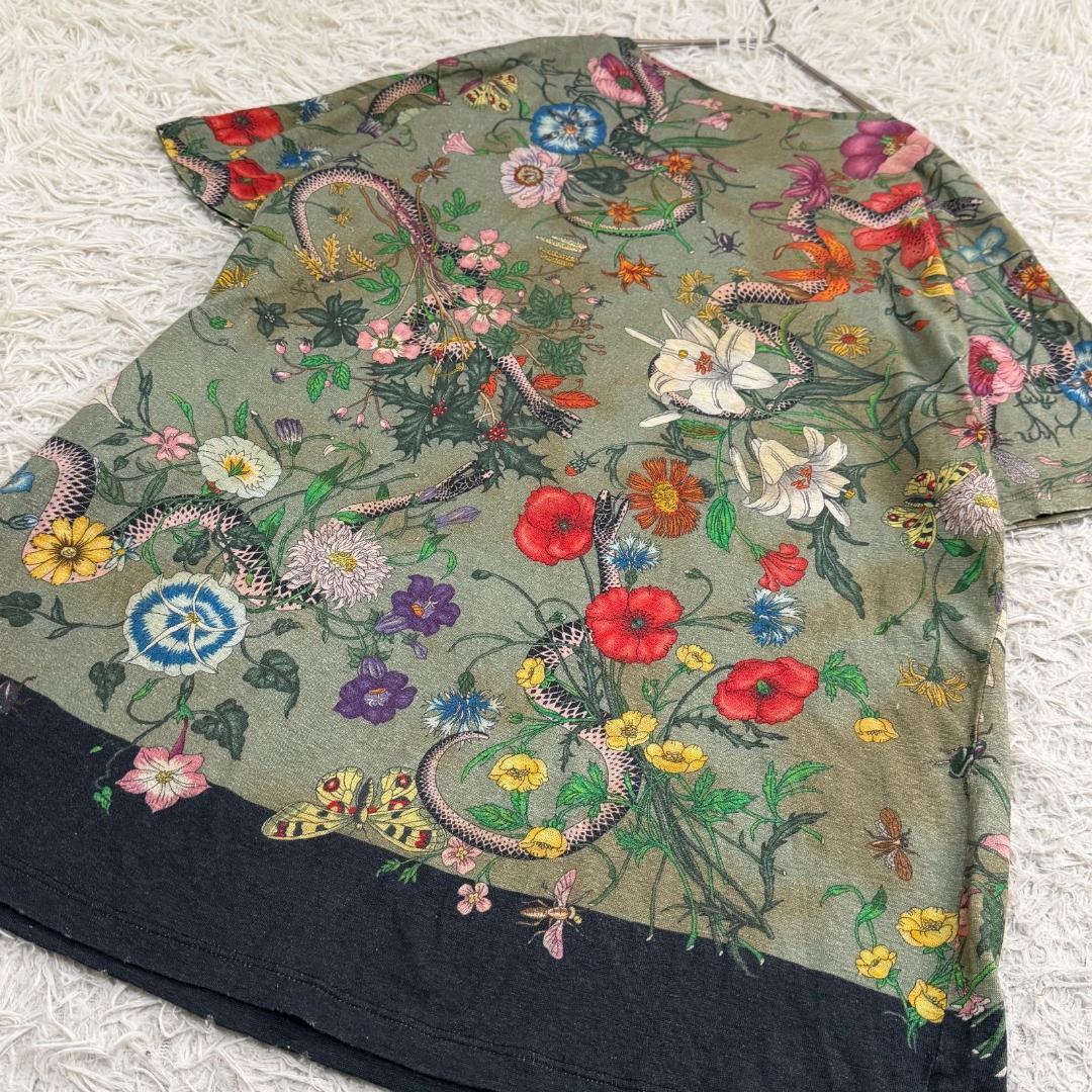 16725✨GUCCI 17AW Flora Snake Print Tシャツ