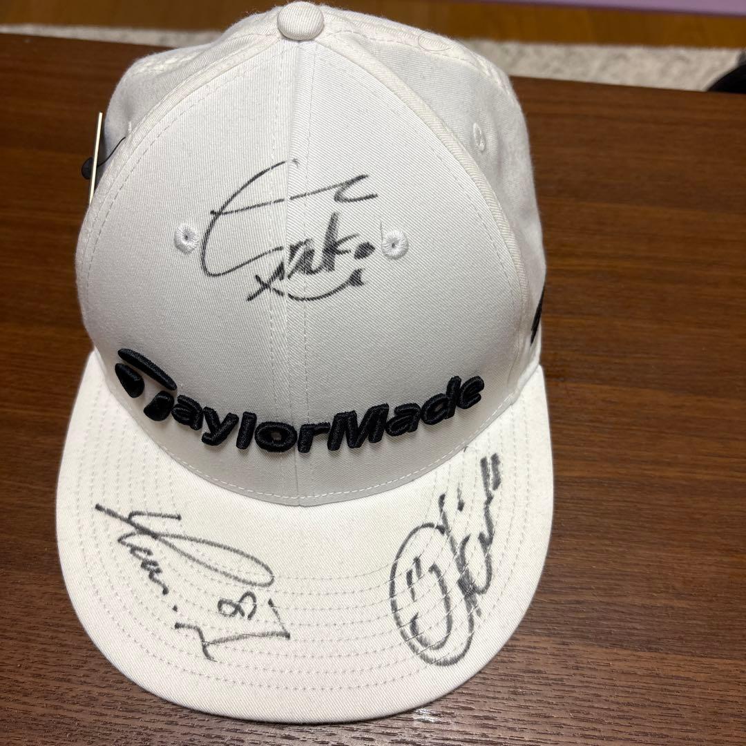 脇元華　山路晶　永峰咲希　サイン入りキャップ