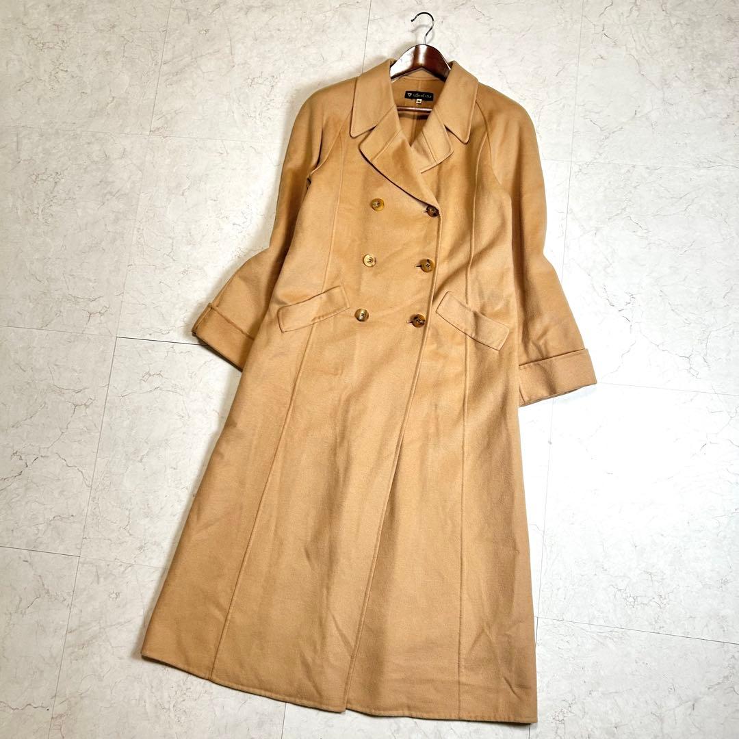 ville d’azur カシミヤ100% 一枚生地　ダブル　ロングコート　XL