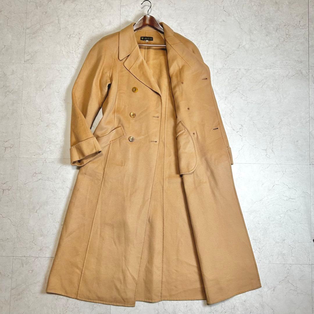 ville d’azur カシミヤ100% 一枚生地　ダブル　ロングコート　XL