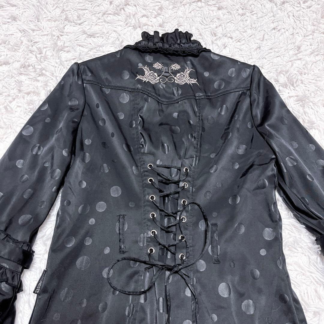 OZZ ONESTE ドット レース トレンチ コート ワンピース ハイネック