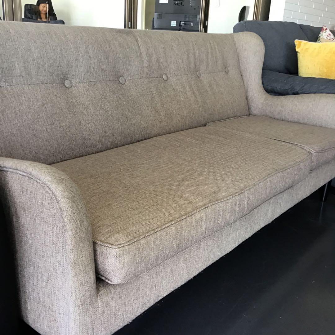 ベージュファブリック4 人掛けソファ franc franc