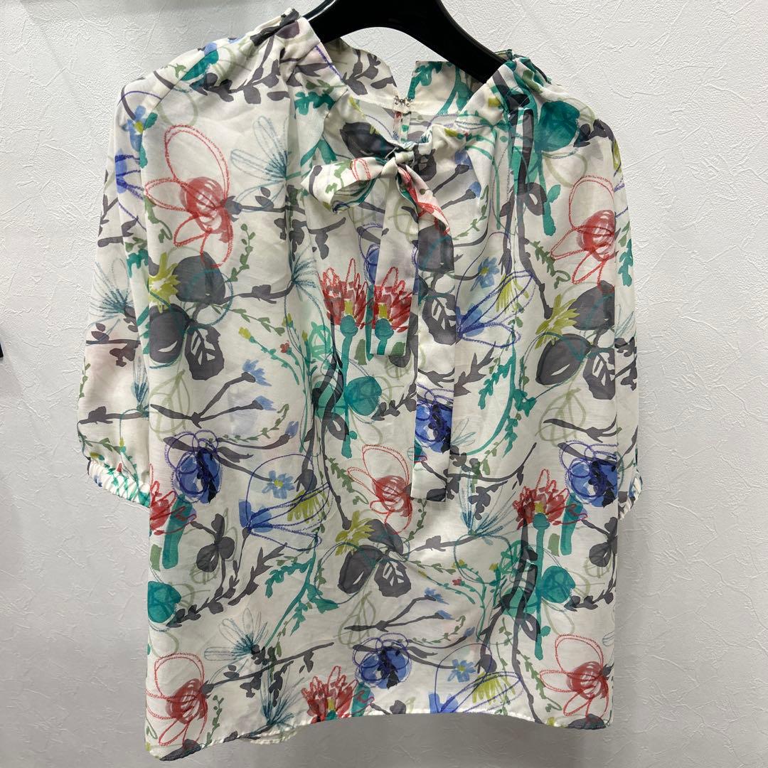 Tomorrowland collection 花柄 半袖ブラウス