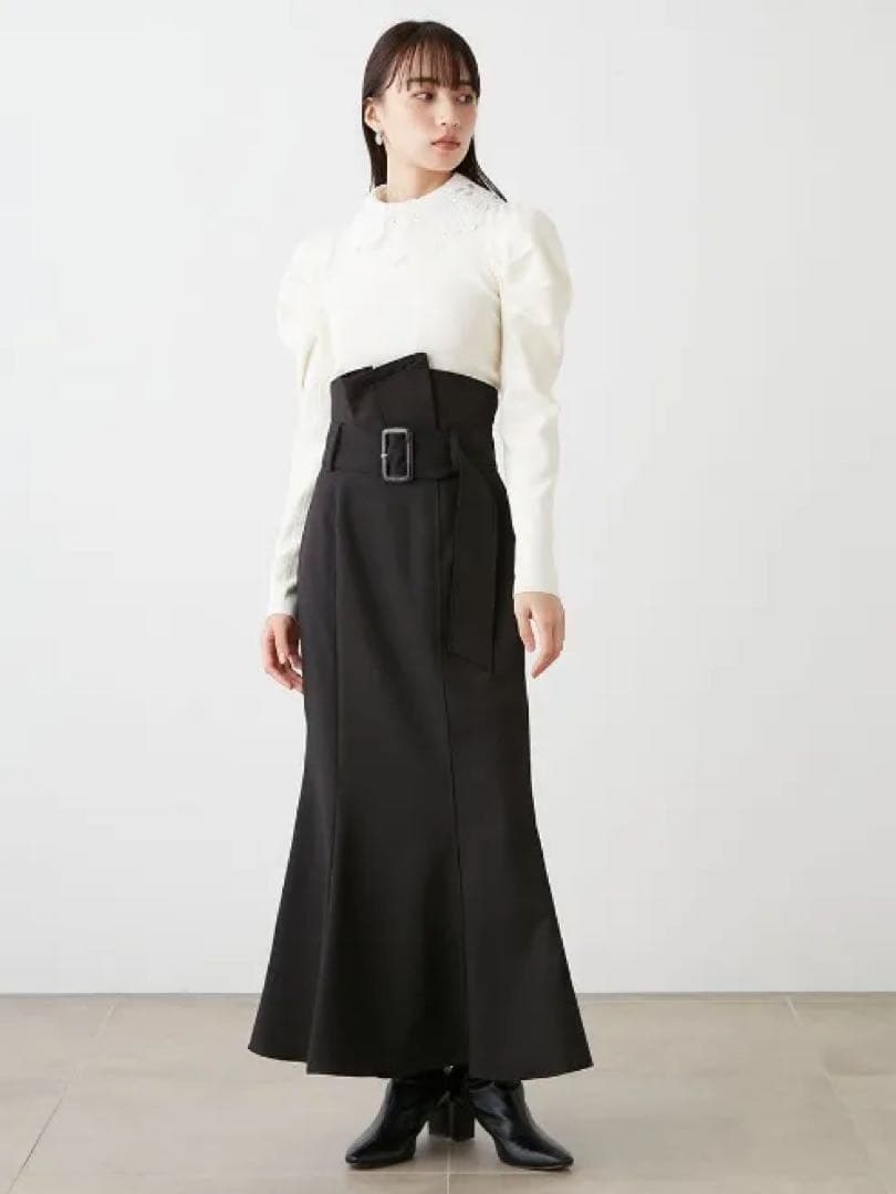 snidel ベルティッドマーメイドスカート/サイズ1