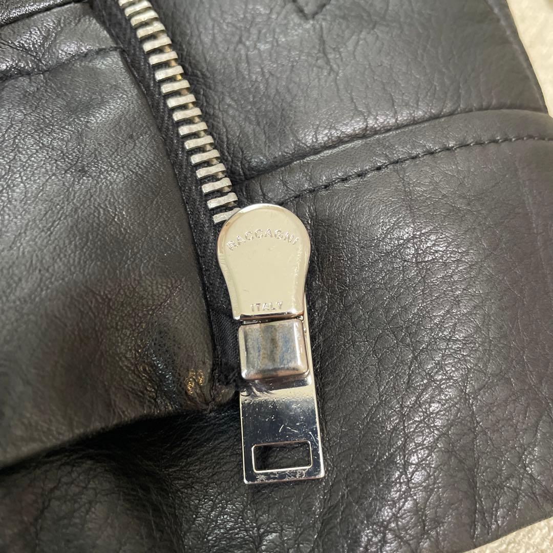 【ゴックス】Rick Owens レザーライダース　インターシャ 正規品