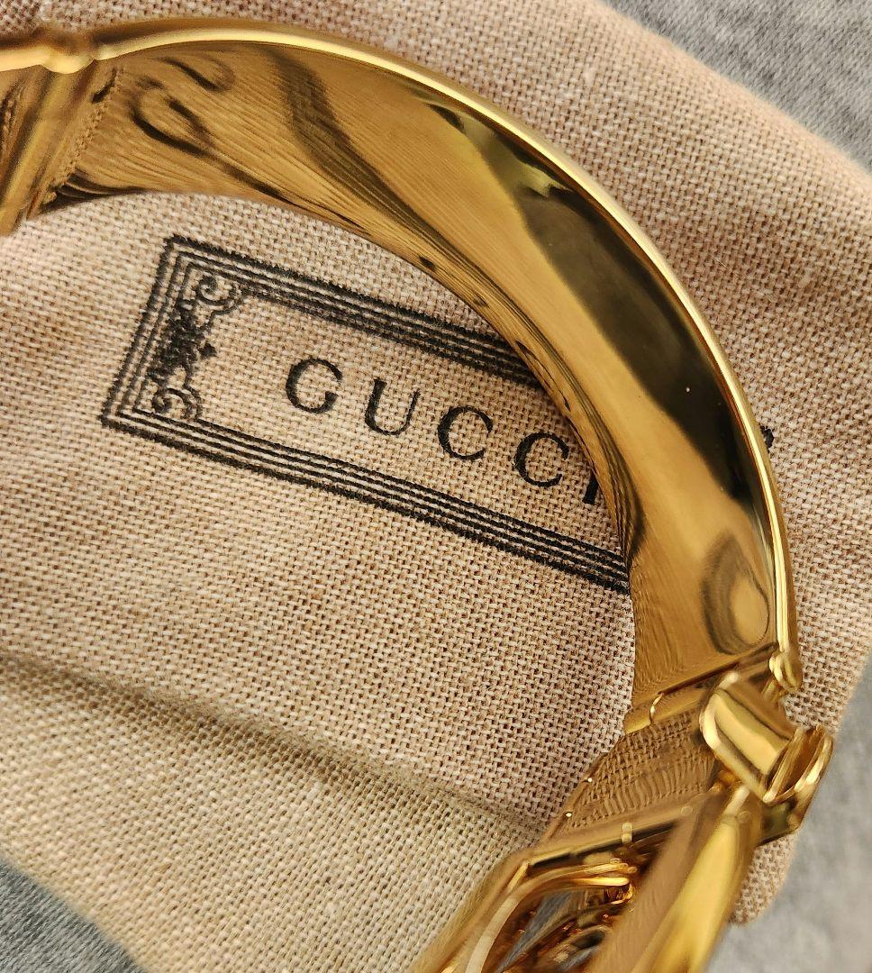 希少GUCCI バンドデザイン 100周年限定　ブレスレット ピンク