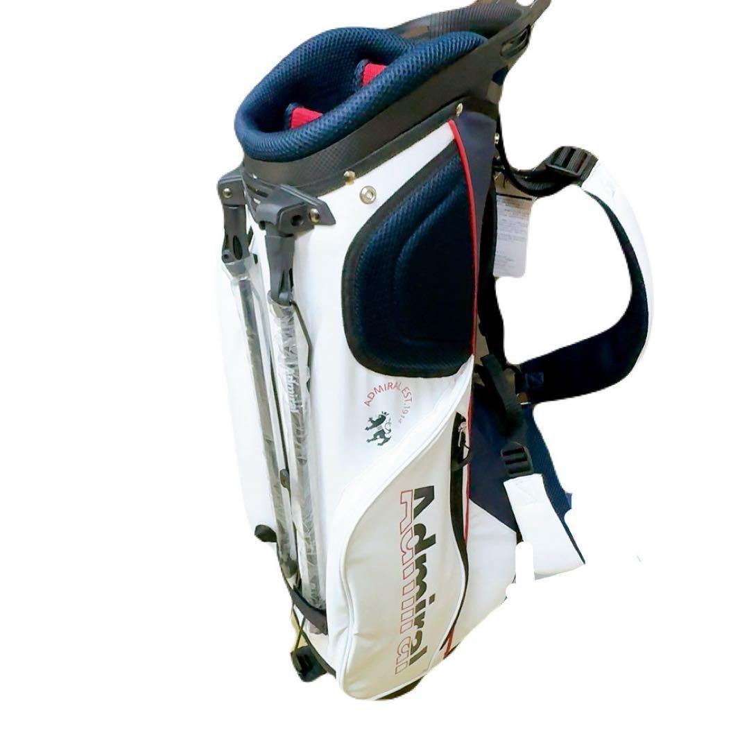 アドミラル スタンドキャディバッグ トリコロール 新品admiral8.5型軽量
