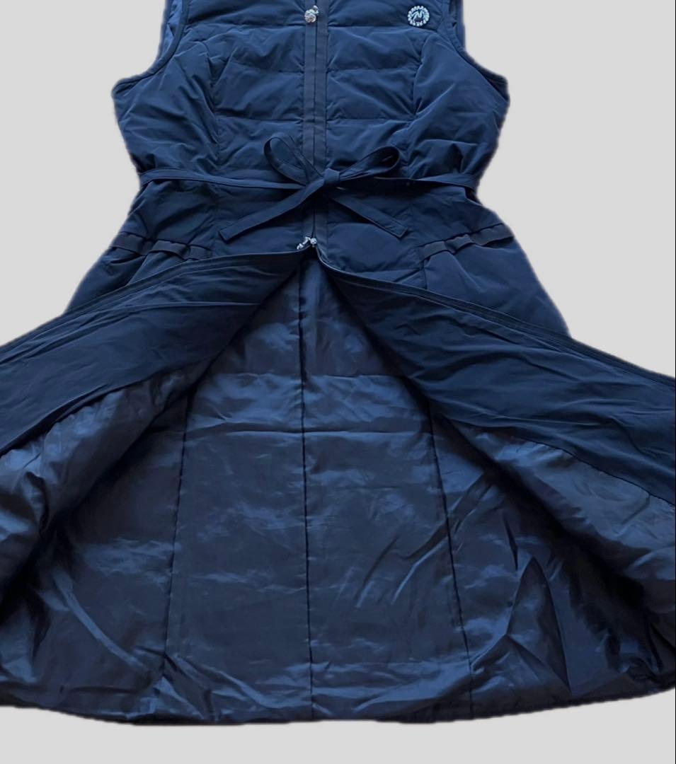 【美品】M'S GRACY ビーズワッペン カメリアチャーム ダウンベスト